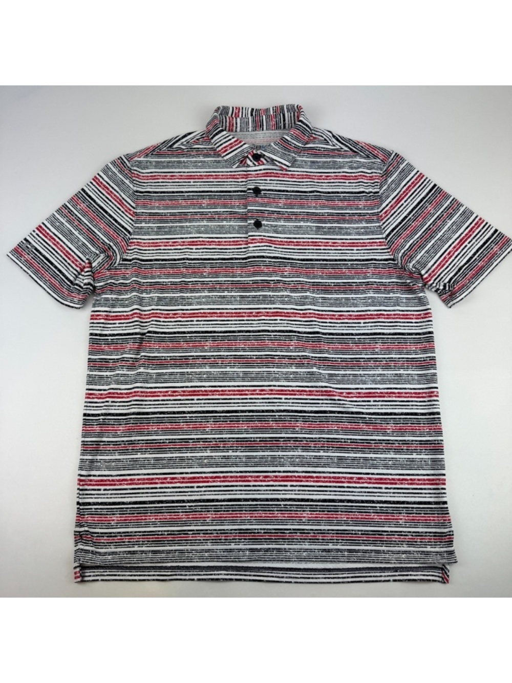 IBKUL Mens Size M Short Sleeve Golf Polo Shirt UPF 50+ Striped